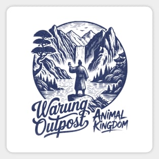 The Warung Outpost Adult Drinking at Animal Kingdom Orlando Distressed Look Magnet